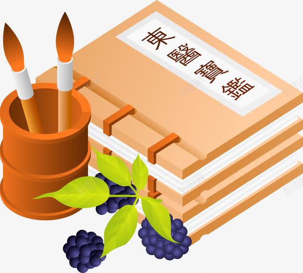 中國古書筆筒高清素材 平面電商的創(chuàng)意文化用品選擇